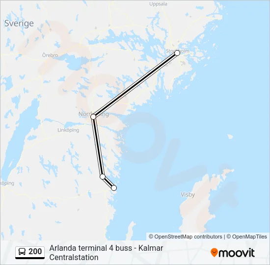200 Bus Line Map