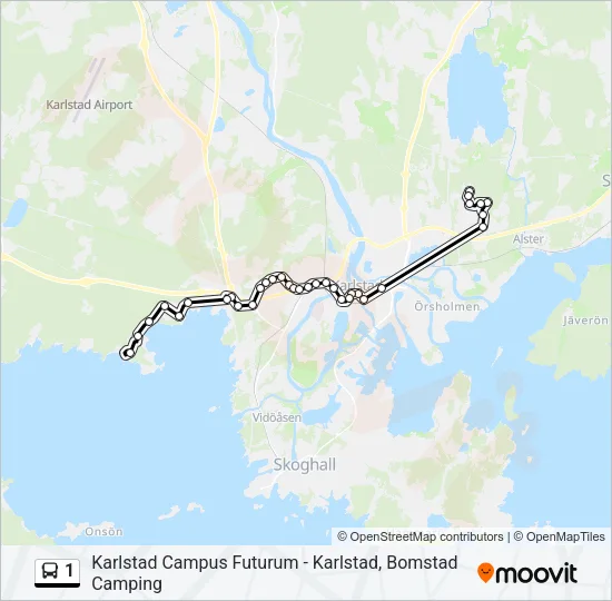 1 Bus Line Map