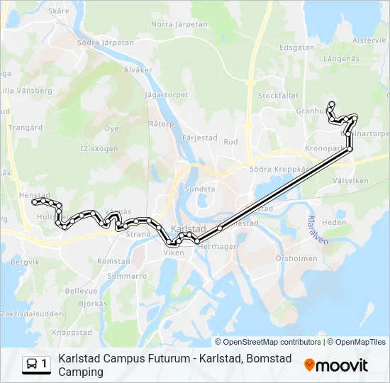 1 Bus Line Map