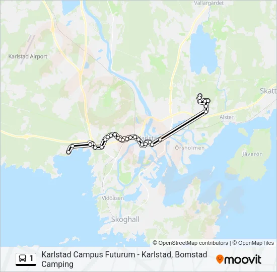 1 Bus Line Map