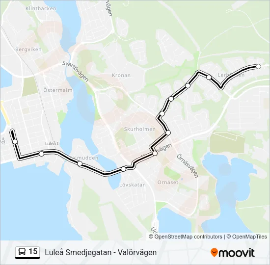 15 Bus Line Map