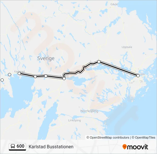 600 Route: Schedules, Stops & Maps - Karlstad Busstationen (Updated)