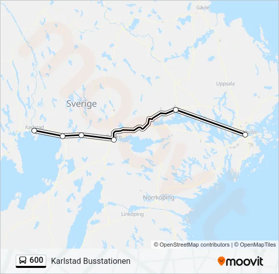 600 Bus Line Map