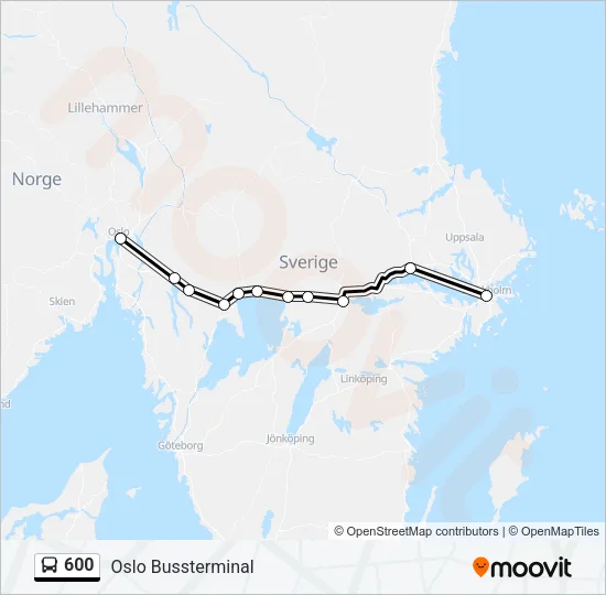 600 Bus Line Map