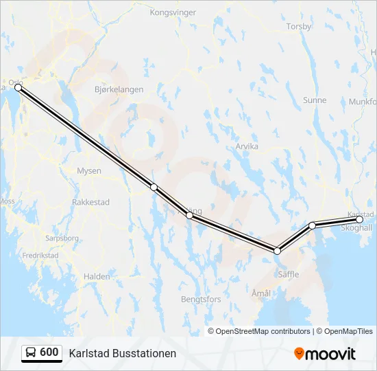 600 Bus Line Map