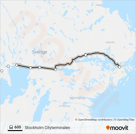 600 Bus Line Map
