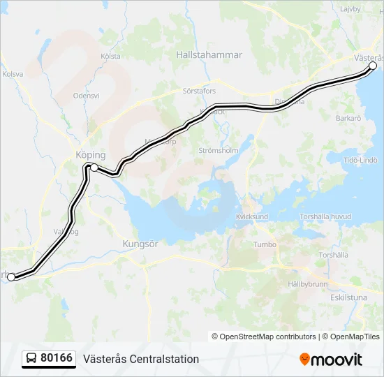 80166 Bus Line Map
