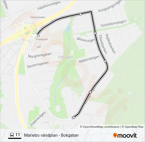 11  Linje karta