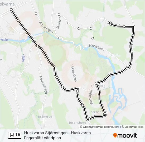 16  Linje karta