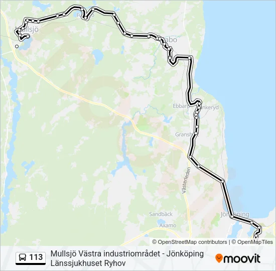 113  Linje karta