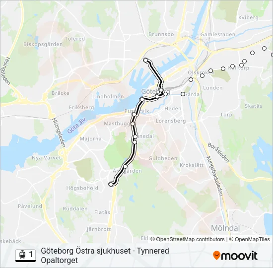 1 Light Rail Line Map