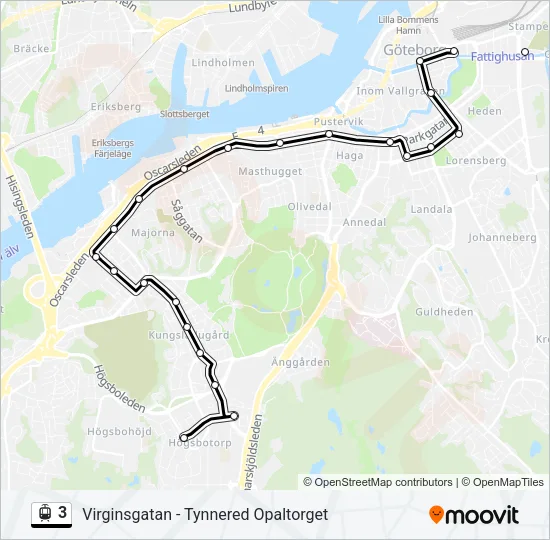 3 Light Rail Line Map