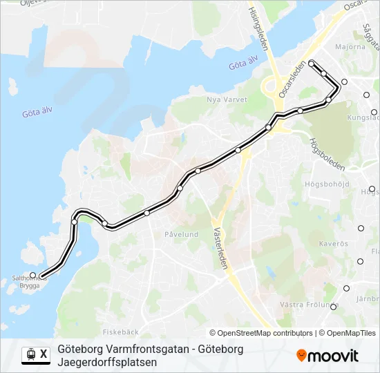 X Light Rail Line Map