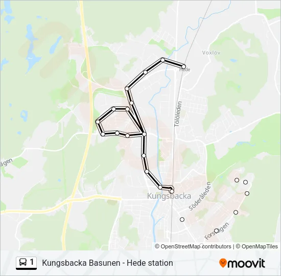 1 Bus Line Map