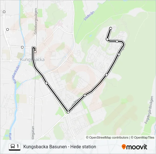 1 Bus Line Map