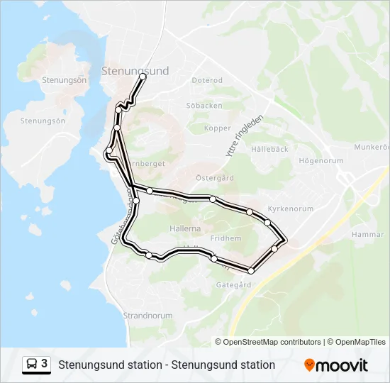 3 Bus Line Map