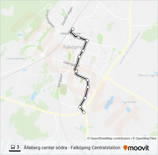 3 Bus Line Map