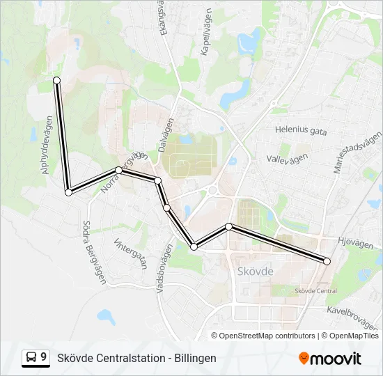 9 Bus Line Map