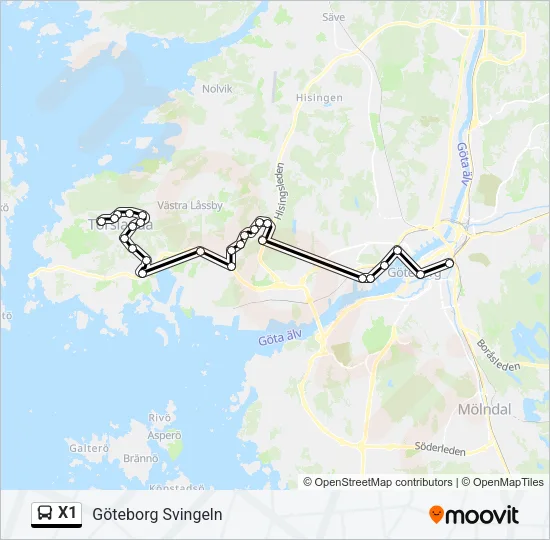 X1  Line Map