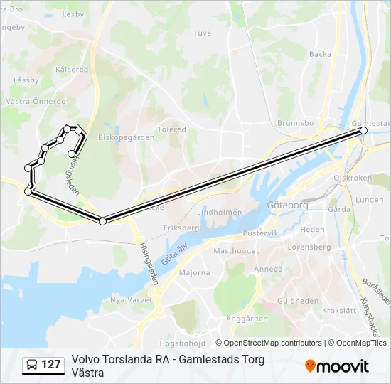 127 Bus Line Map