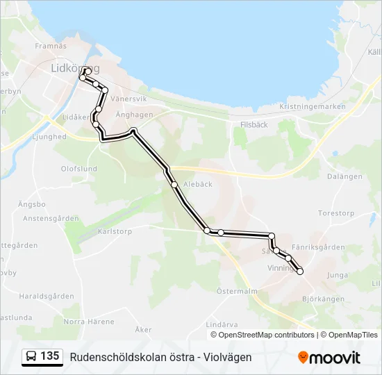 135  Line Map