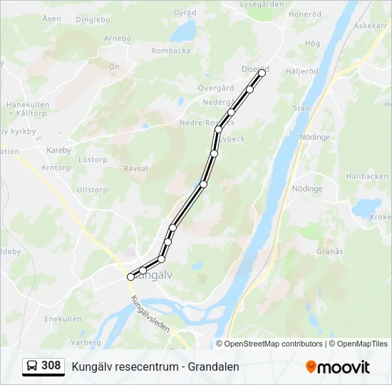 308  Line Map