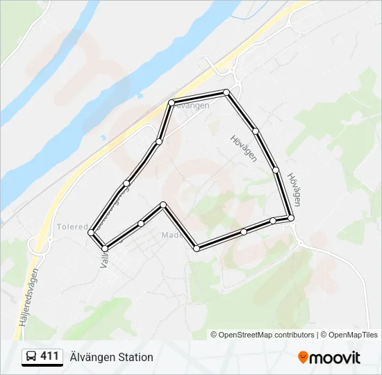 411  Line Map