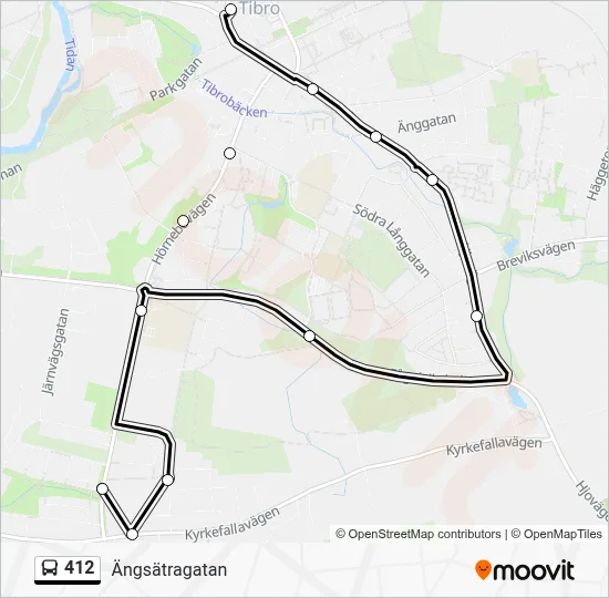 412 Route: Schedules, Stops & Maps - Ängsätragatan (Updated)
