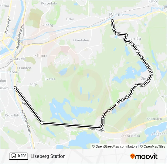 512 Route: Schedules, Stops & Maps - Liseberg Station (Updated)
