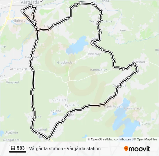 583 Route: Schedules, Stops & Maps - Vårgårda Station (Updated)