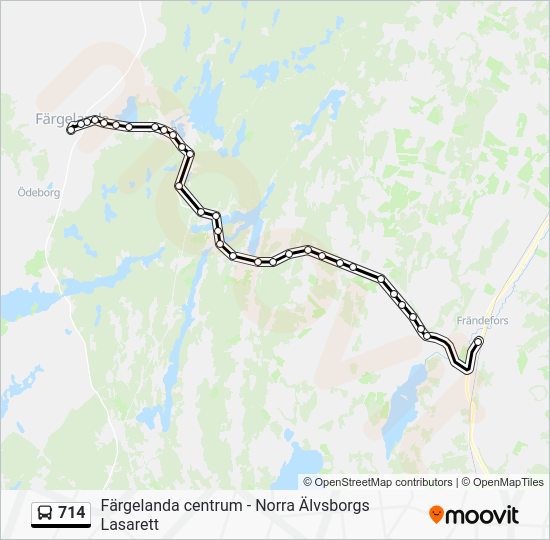 714 Route: Schedules, Stops & Maps - Frändefors Skola (Updated)