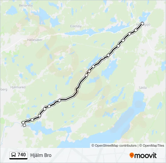 740 Bus Line Map