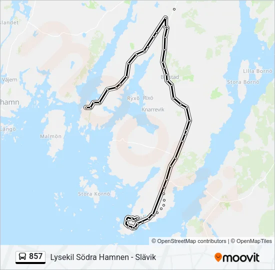857 Bus Line Map