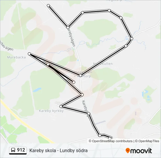 912 Bus Line Map