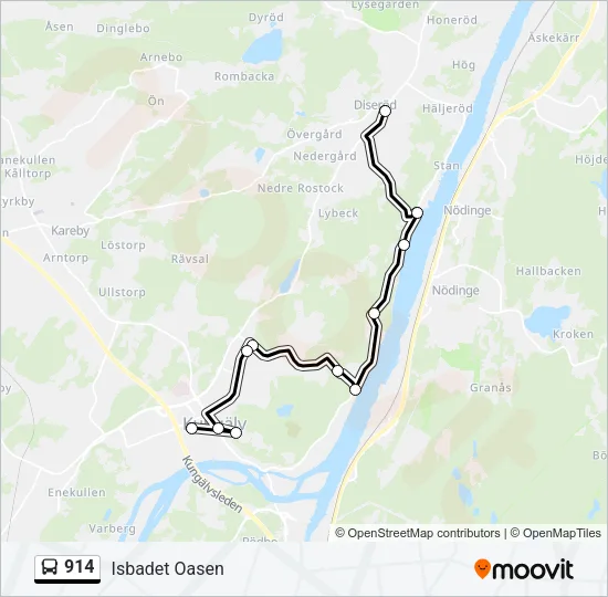 914 Bus Line Map