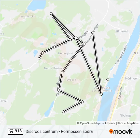918 Bus Line Map