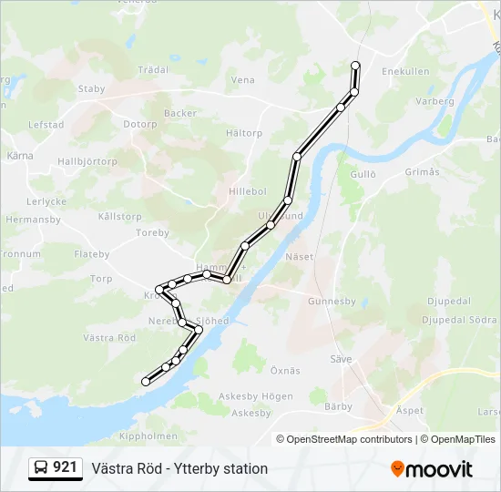 921 Bus Line Map