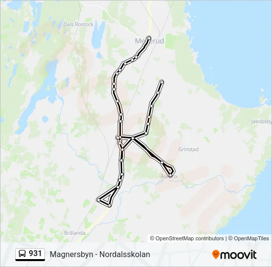 931 Bus Line Map