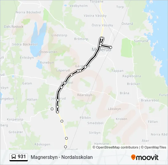 931 Bus Line Map