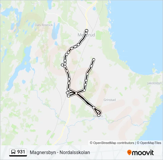 931 Bus Line Map