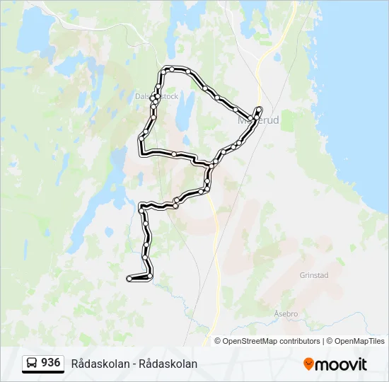936 buss Linje karta