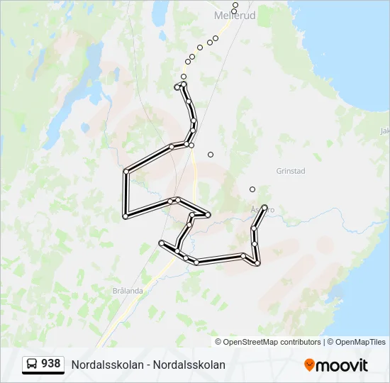 938 Bus Line Map