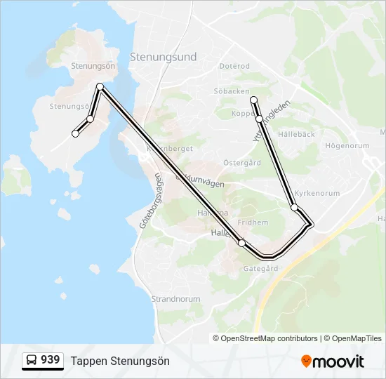 939 Bus Line Map