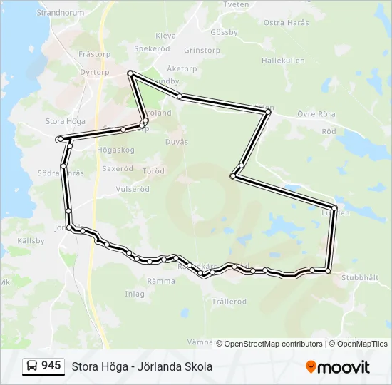 945 Bus Line Map