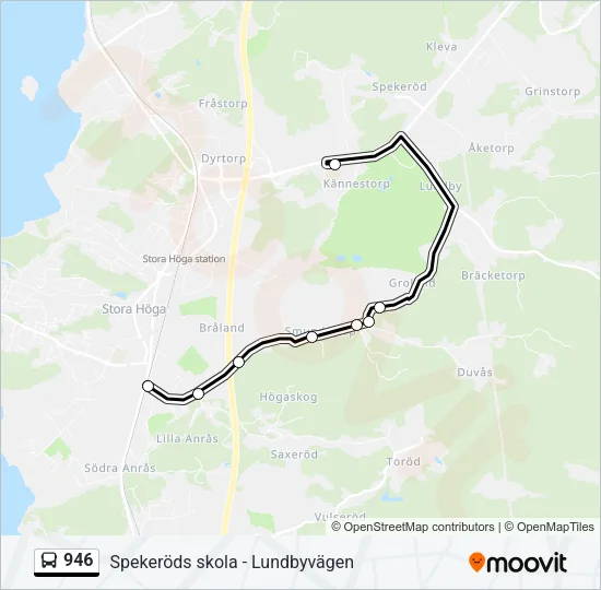 946 Bus Line Map