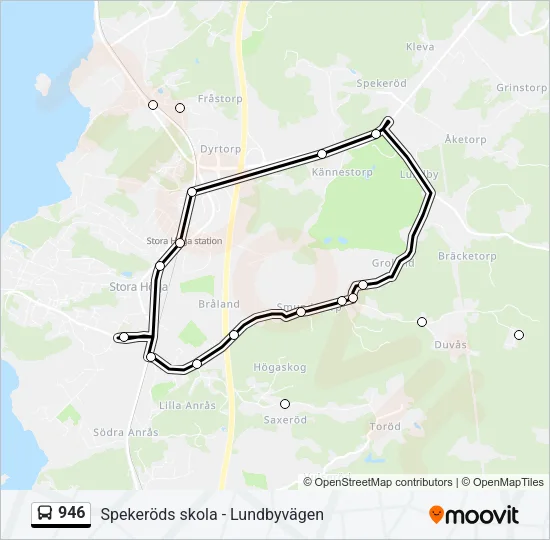 946 Bus Line Map