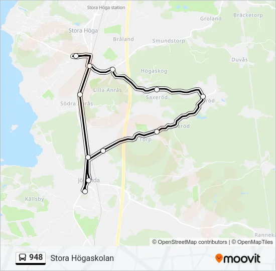 948 Bus Line Map