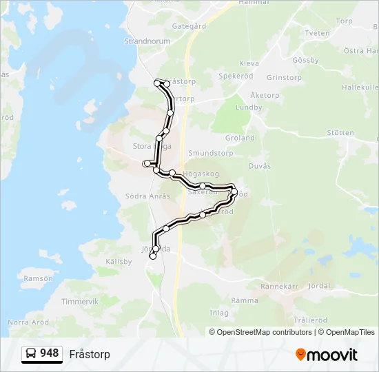 948 Bus Line Map