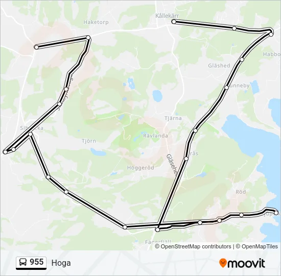 955 Bus Line Map