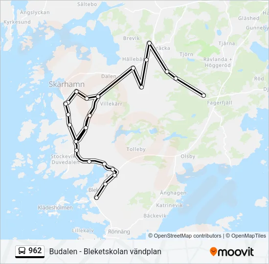 962 Bus Line Map